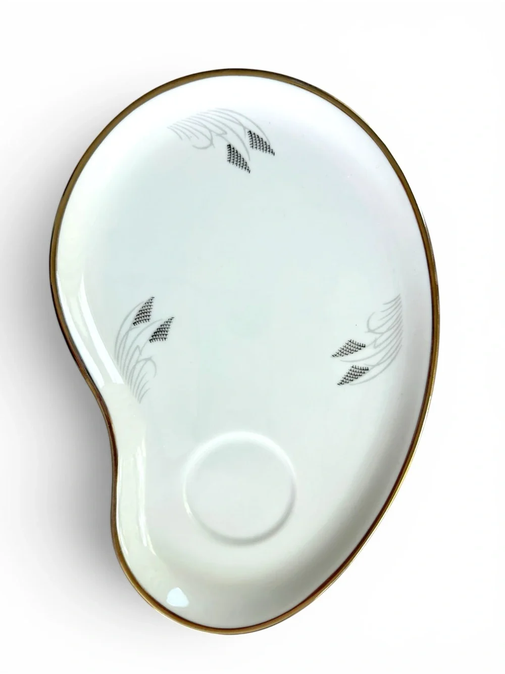 Fukagawa Arita Japan Hand Painted Kidney Saucer Set of 6 Pattern 706 Vintage